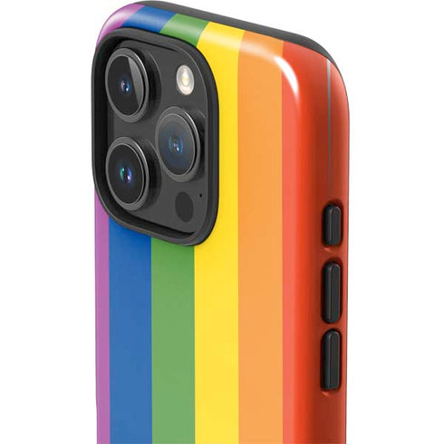 Vertical Rainbow Flag iPhone 16 Pro Impact Case